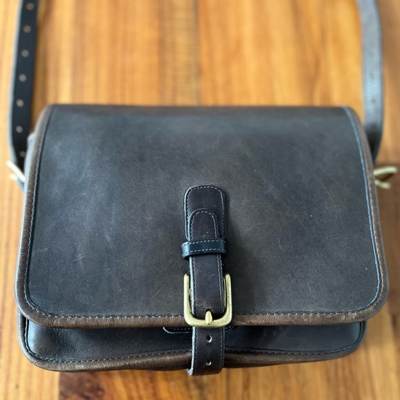 Vintage Coach Buckled Pouch/Saddle Pouch made in New York City brown 1970s - Picture 2 of 15